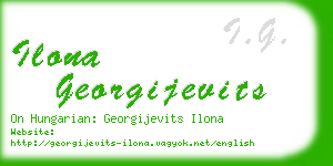 ilona georgijevits business card